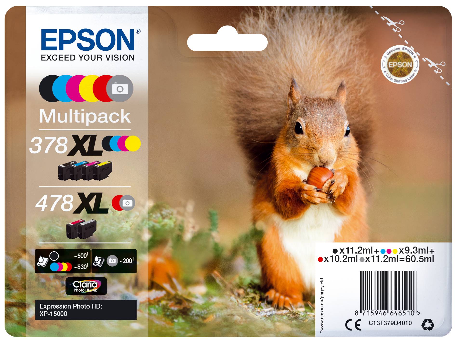 Epson 478XL Multipack - 6er-Pack - 60.5 ml - mit hoher Kapazität