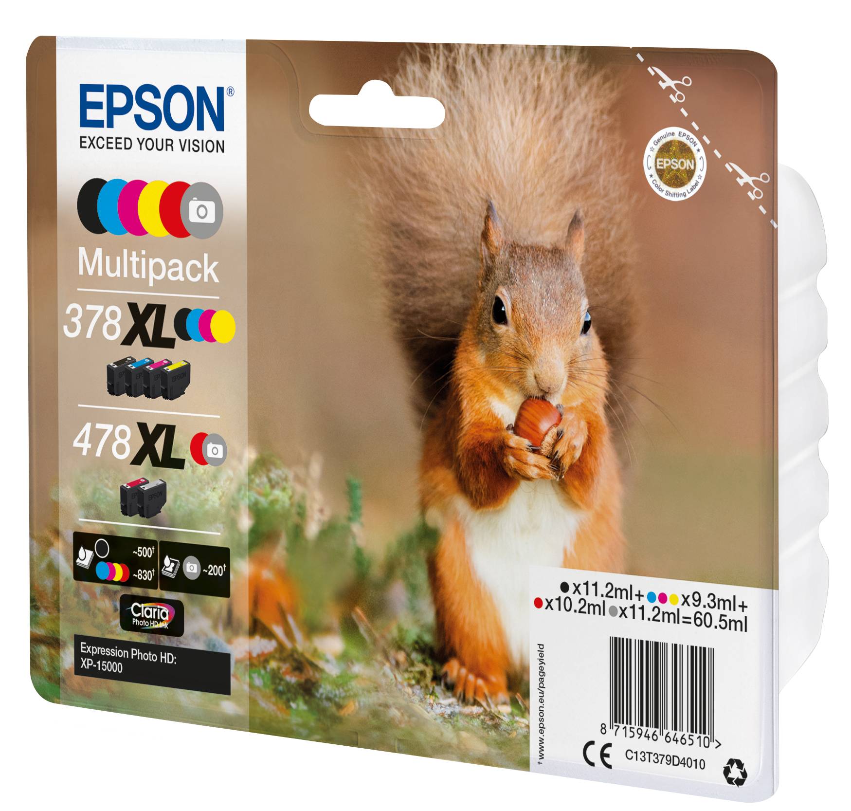 Epson 478XL Multipack - 6er-Pack - 60.5 ml - mit hoher Kapazität