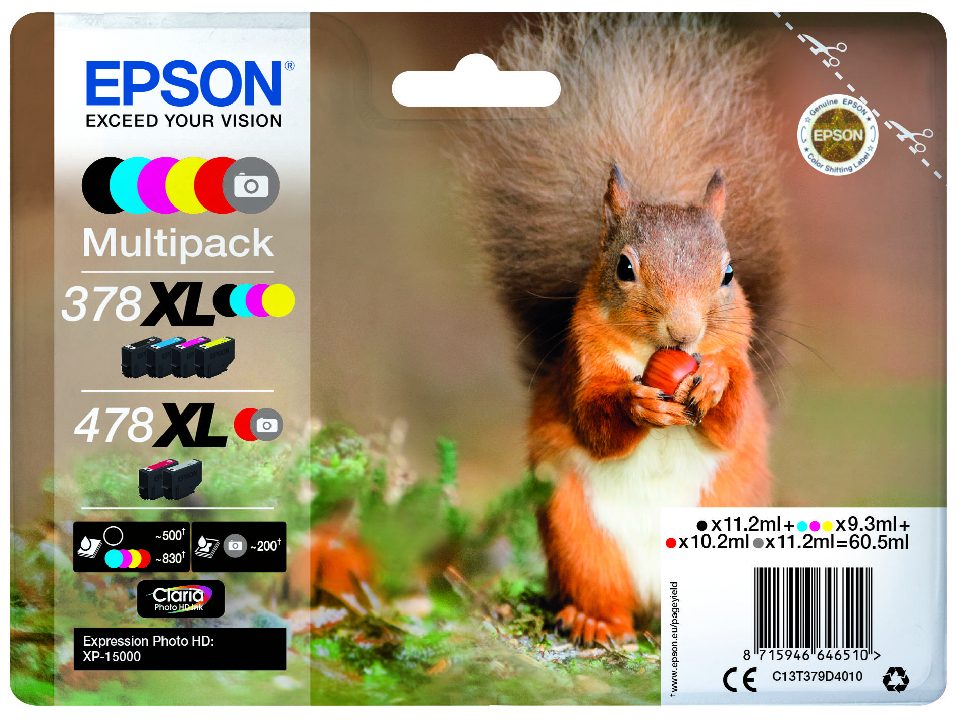 Epson 478XL Multipack - 6er-Pack - 60.5 ml - mit hoher Kapazität