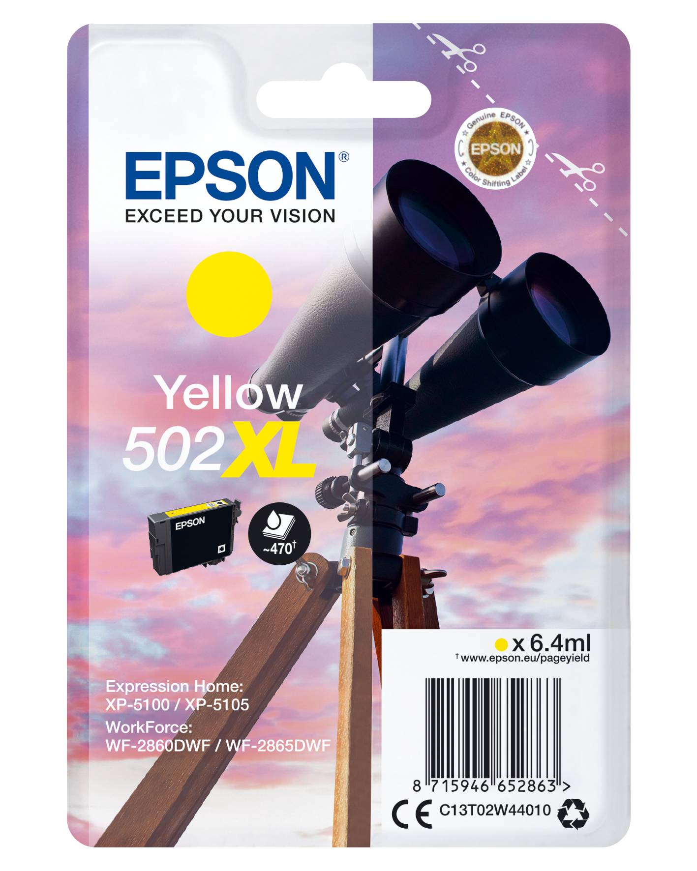 Epson 502XL - 6.4 ml - mit hoher Kapazität - Gelb