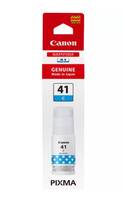 Canon PIXMA Original-Tintenflasche, Modell 41 C (Cyan), dargestellt in Einzelhandelsverpackung.