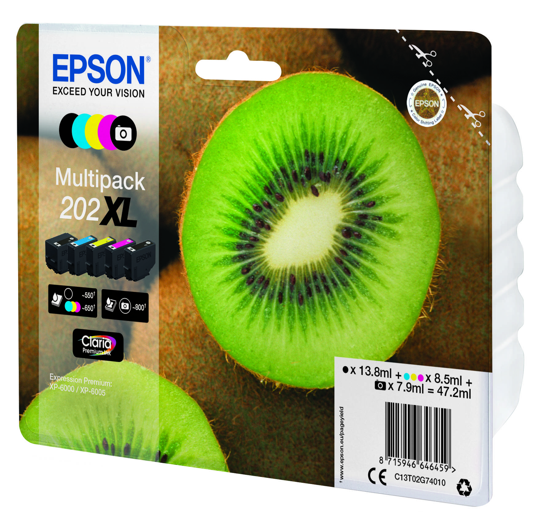 Epson 202XL Multipack - 5er-Pack - 47.2 ml - XL