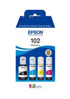 Epson C13T03R640 102 EcoTank Multipack Nachfülltinte Original Schwarz, Cyan, Gelb, Magenta 337ml