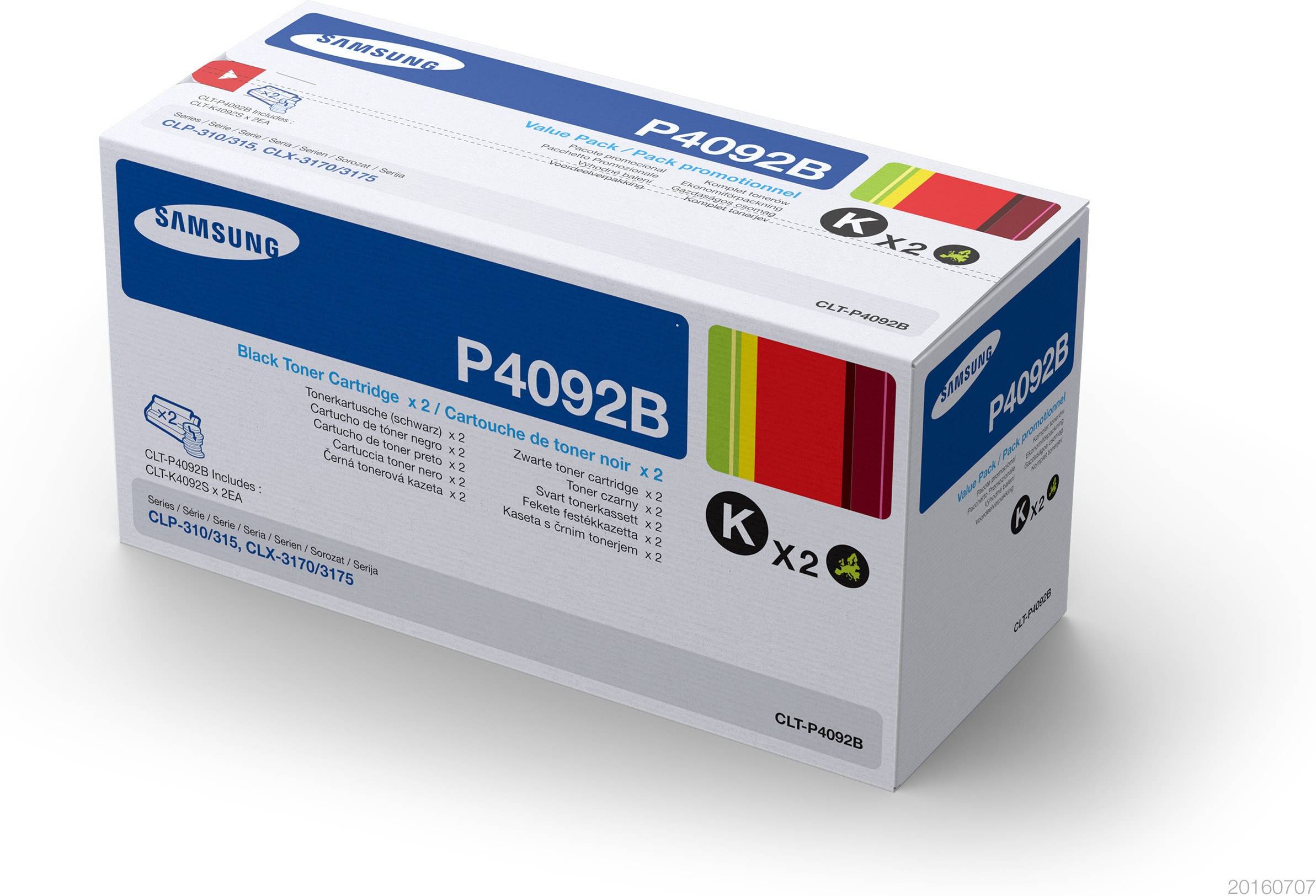 Samsung CLT-P4092B - 2er-Pack - Schwarz - Original - Tonerpatrone (SU391A)