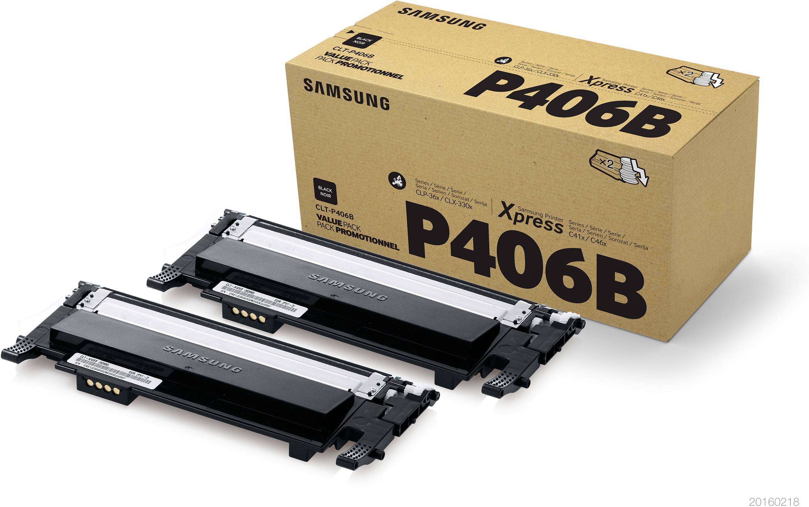 Samsung CLT-P406B - 2er-Pack - Schwarz - Original - Tonerpatrone (SU374A)