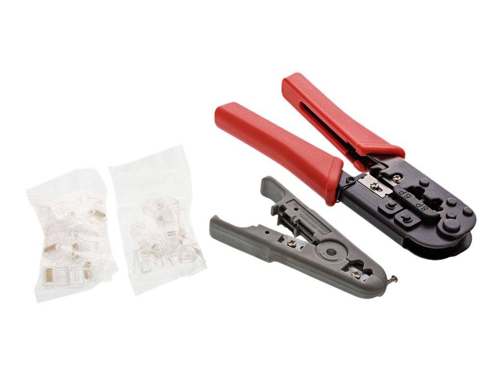 INLINE - Crimpzangen-Set für RJ45 ST - inkl. Zange - Abisolierer und Westernstecker