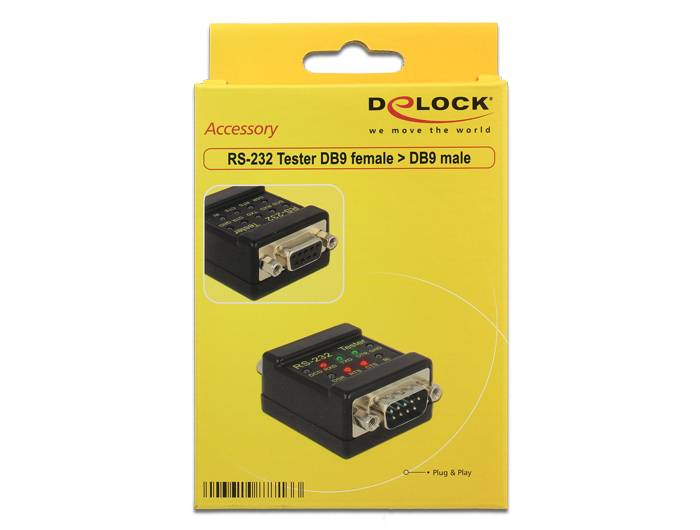 DeLOCK RS-232 Tester DB9 female > DB9 male
