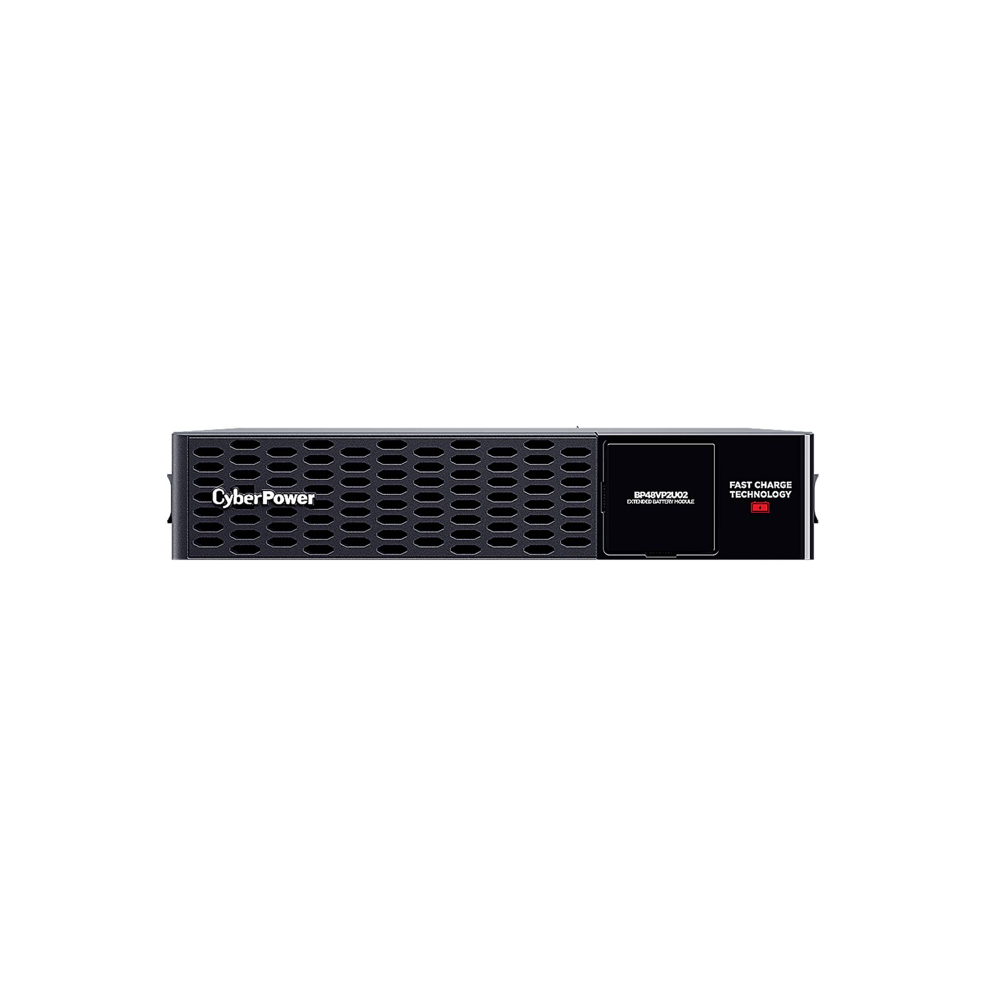 CyberPower-Rack-Stromverteiler mit perforierter Frontblende und der Beschriftung „Fast Charge Technology