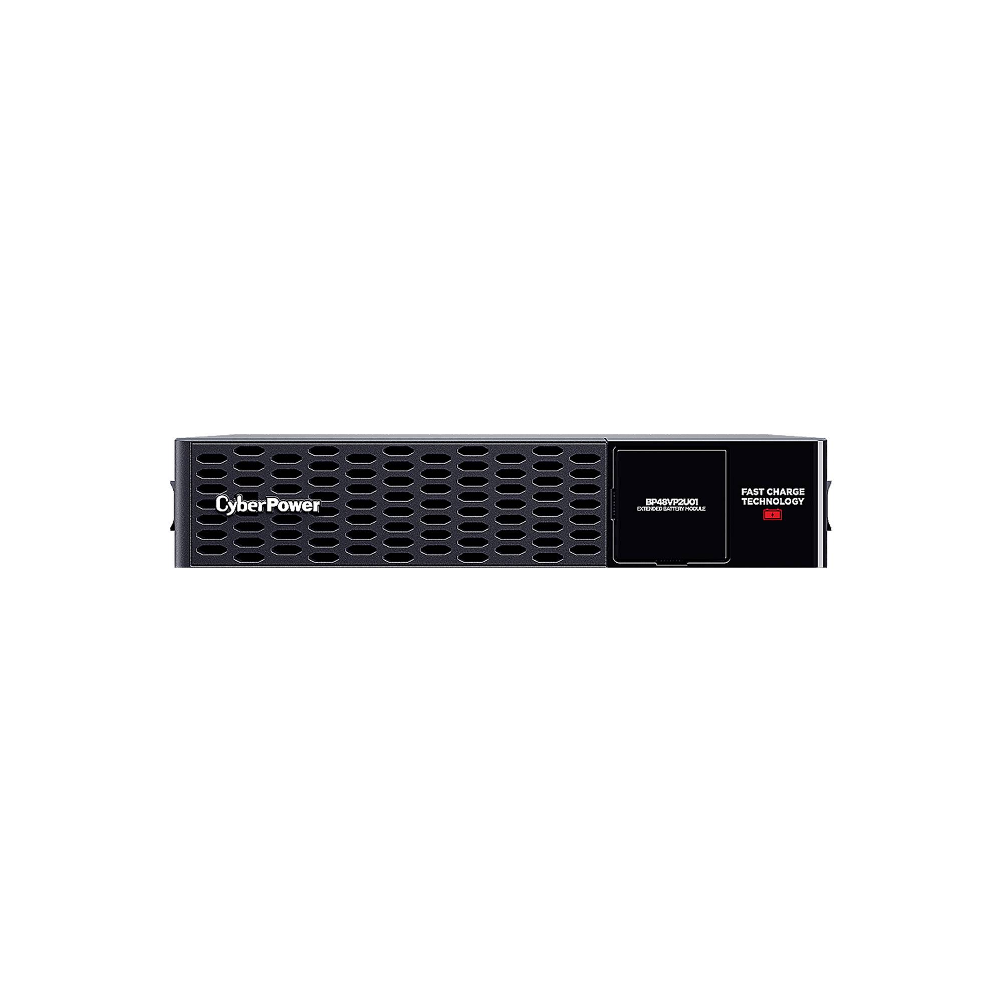 CyberPower Rack-Mount-Stromversorgungseinheit mit frontaler Belüftungsgitter und Etikett 