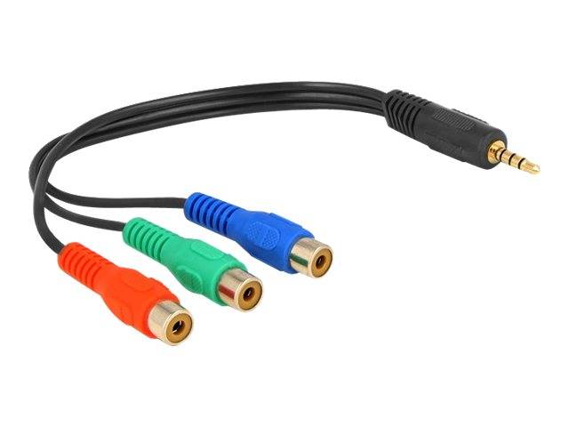 Delock - Videokabel - Component Video - RCA x 3 weiblich zu 4-poliger Mini-Stecker männlich