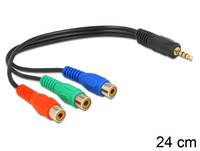 Delock - Videokabel - Component Video - RCA x 3 weiblich zu 4-poliger Mini-Stecker männlich
