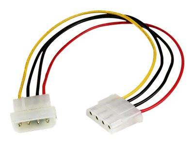 StarTech.com 30cm LP4 Molex Strom Verlängerung - 4 Pin Anschlusskabel / Verlängerungskabel - Stecker/Buchse - Spannungsv