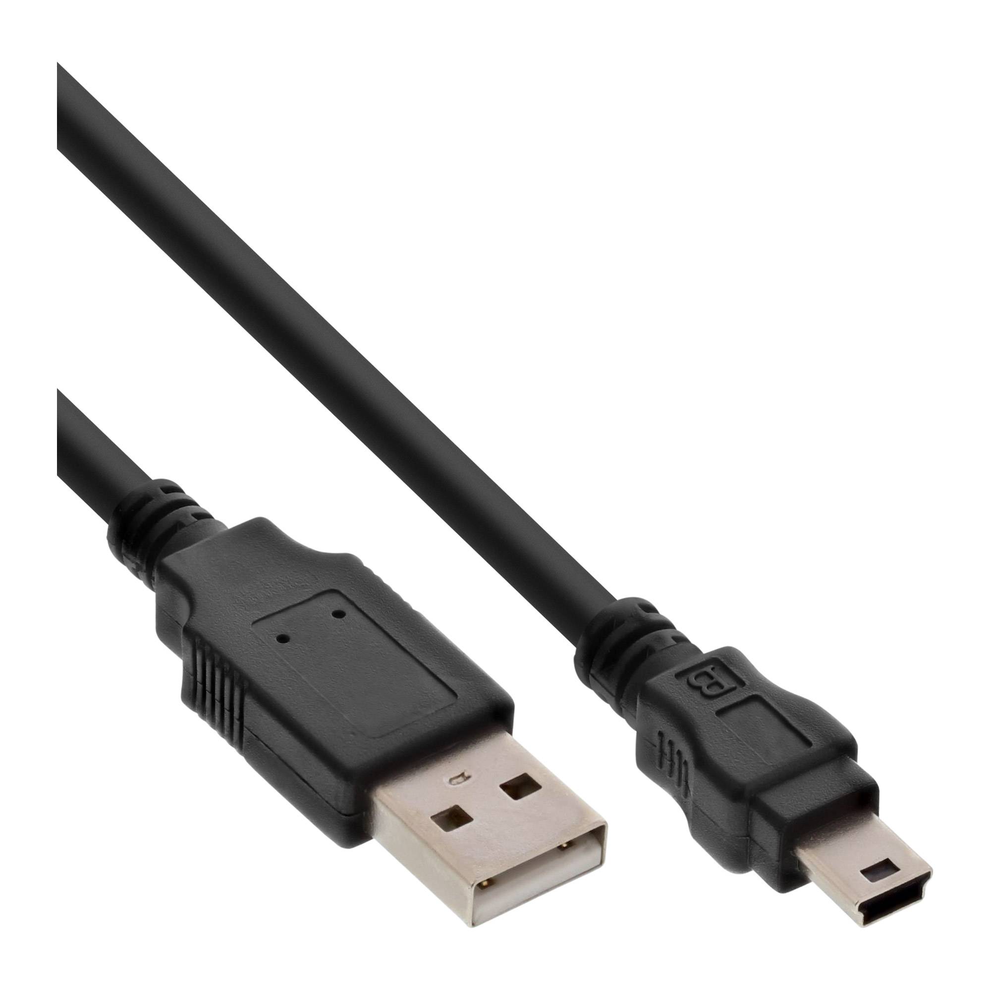 INLINE - USB 2.0 Mini-Kabel - USB A ST an Mini-B ST (5pol.) - schwarz - 1,5m