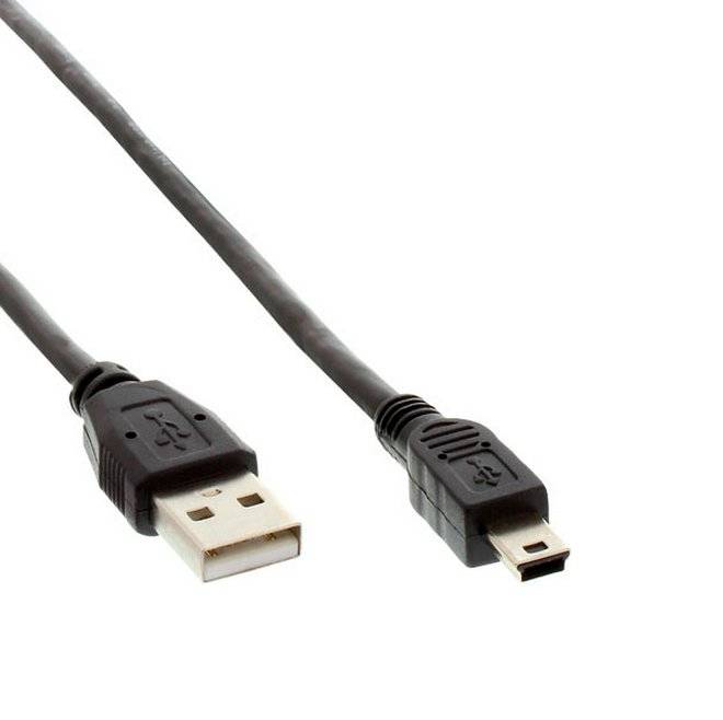 INLINE - USB 2.0 Mini-Kabel - USB A ST an Mini-B ST (5pol.) - schwarz - 1,5m