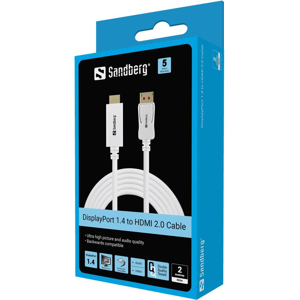 SANDBERG Adapterkabel - DisplayPort (M) zu HDMI (M)