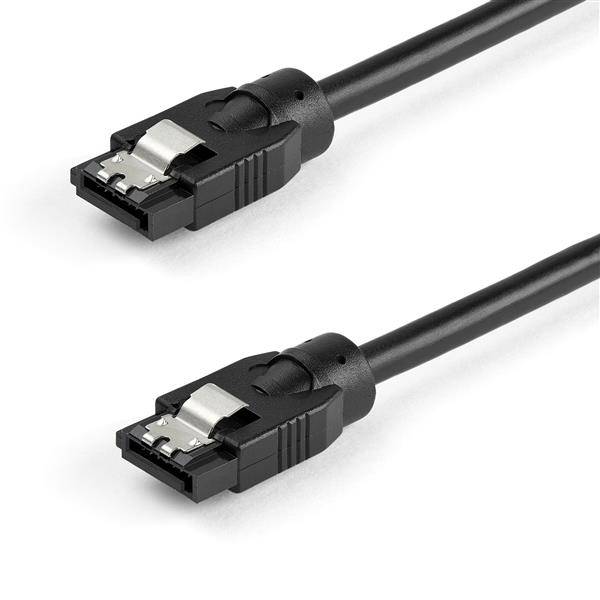 StarTech.com 0.3 m Round SATA Cable - Latching Connectors - 6Gbs SATA Cable - SATA-Kabel - Serial ATA 150/300/600 - SATA
