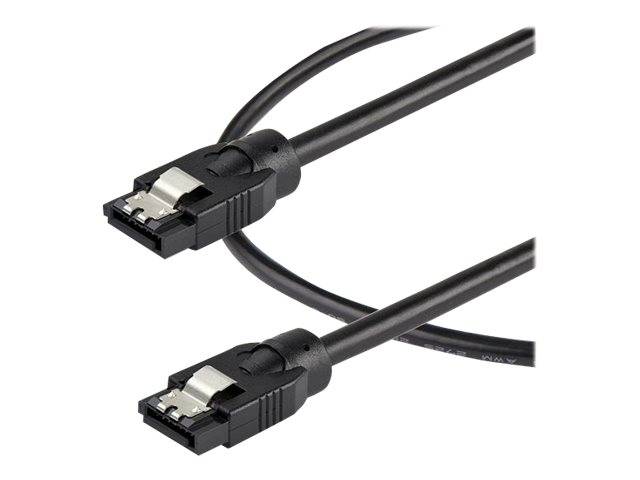 StarTech.com 0.3 m Round SATA Cable - Latching Connectors - 6Gbs SATA Cable - SATA-Kabel - Serial ATA 150/300/600 - SATA