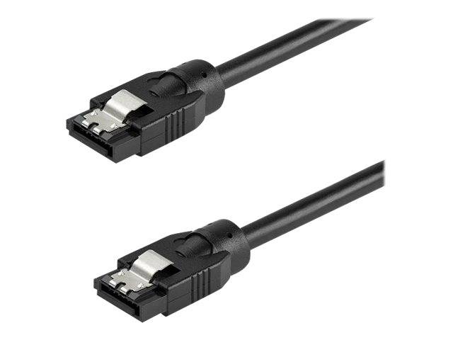 StarTech.com 0.3 m Round SATA Cable - Latching Connectors - 6Gbs SATA Cable - SATA-Kabel - Serial ATA 150/300/600 - SATA