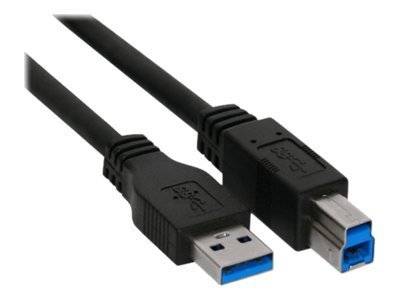 INLINE - USB 3.2 Gen.1 Kabel - A an B - schwarz - 1m