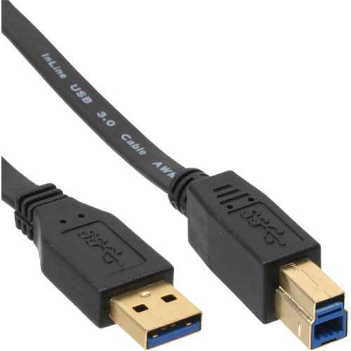 INLINE - USB 3.2 Gen.1 Kabel - A an B - schwarz - 1m