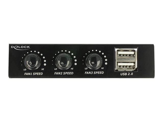 DeLOCK 3.5" Front Panel > 2 x USB 2.0 and fan control