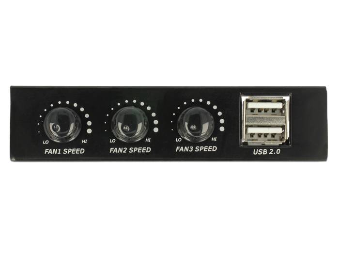 DeLOCK 3.5" Front Panel > 2 x USB 2.0 and fan control