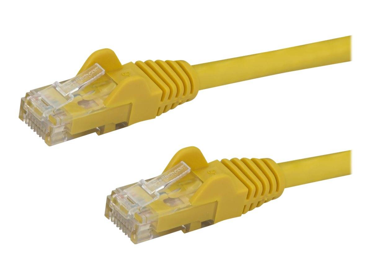 StarTech.com 1m Cat6 Gigabit UTP Patchkabel Snagless - Cat.6 RJ45 Netzwerkkabel mit Schutzmanschette - Gelb - St/St - Pa