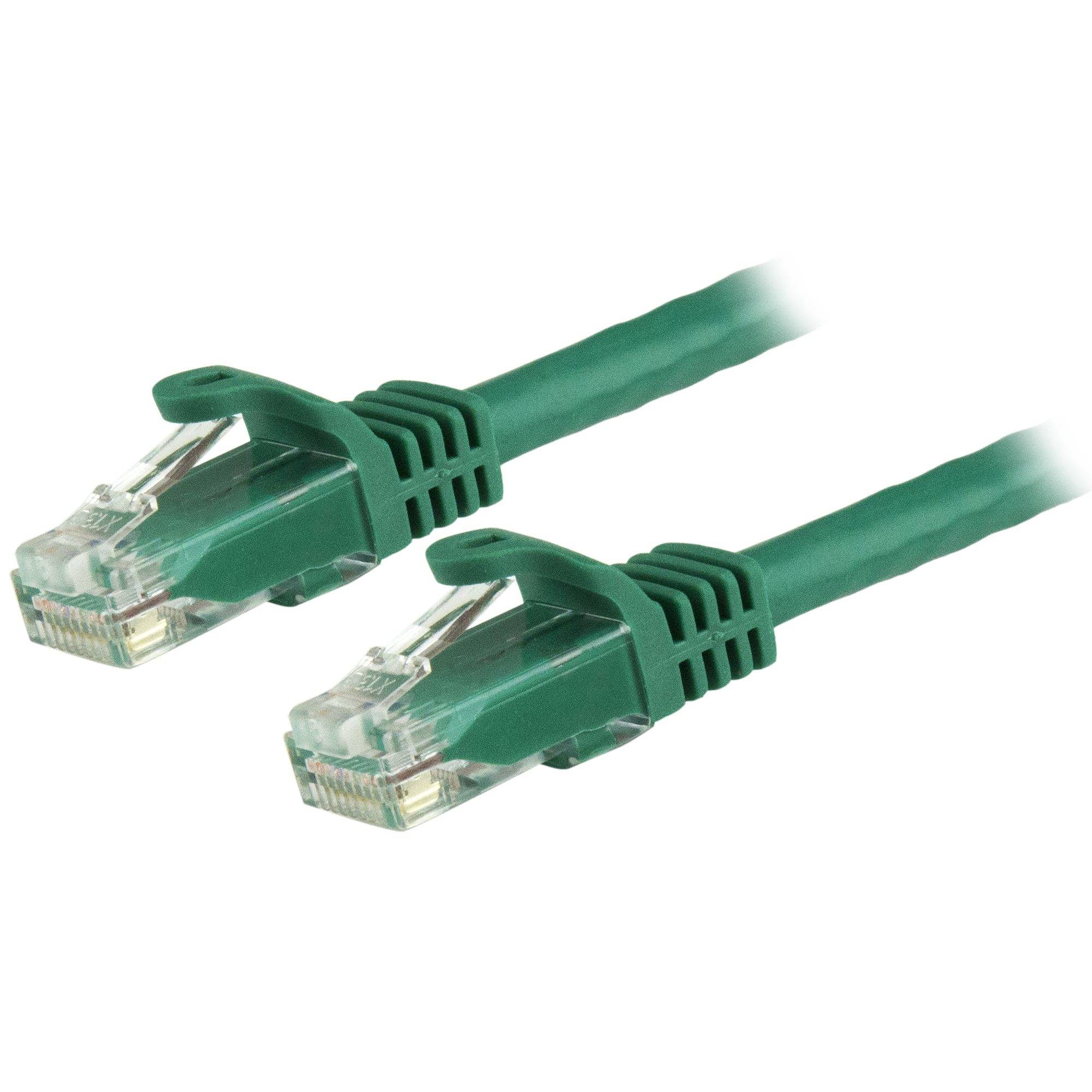 StarTech.com 50cm Cat6 Gigabit Snagless Patchkabel - RJ45 UTP Netzwerkkabel mit Schutzmanschette - Cat 6 Kabel - Grün -