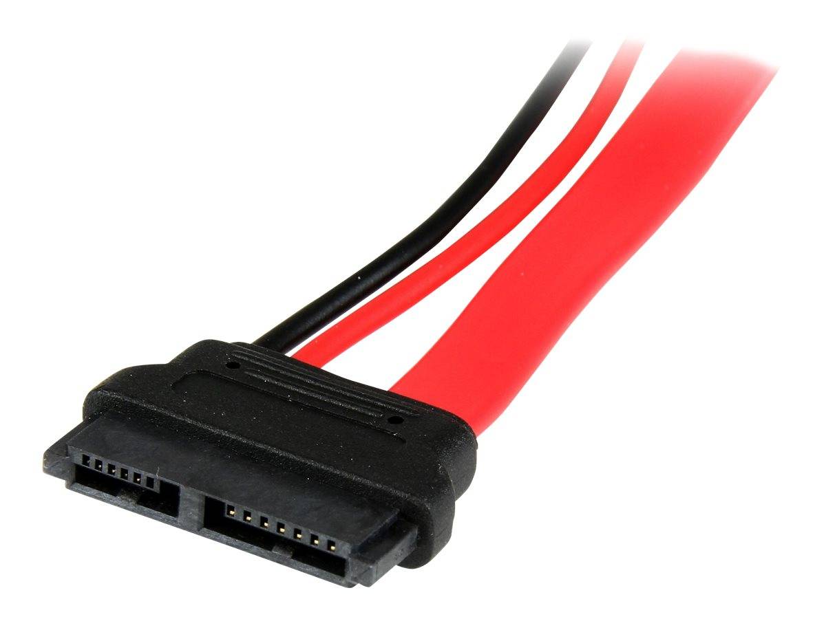 StarTech.com Slimline SATA auf SATA Adapter mit Strom Buchse/Stecker 15cm - SATA-Adapter - Serial ATA 150/300/600 - Slim