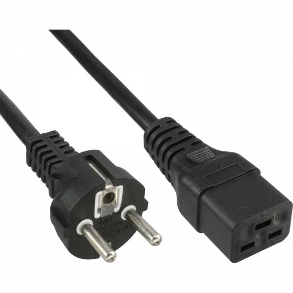 INLINE - Netzkabel 16A - Schutzkontakt gerade / Kaltgerätestecker IEC320/C19 - 5m