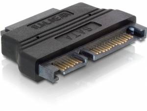 Delock Adapter SATA 22pin male > Slim SATA female 13pin - SATA-Adapter - Slimline SATA (W)