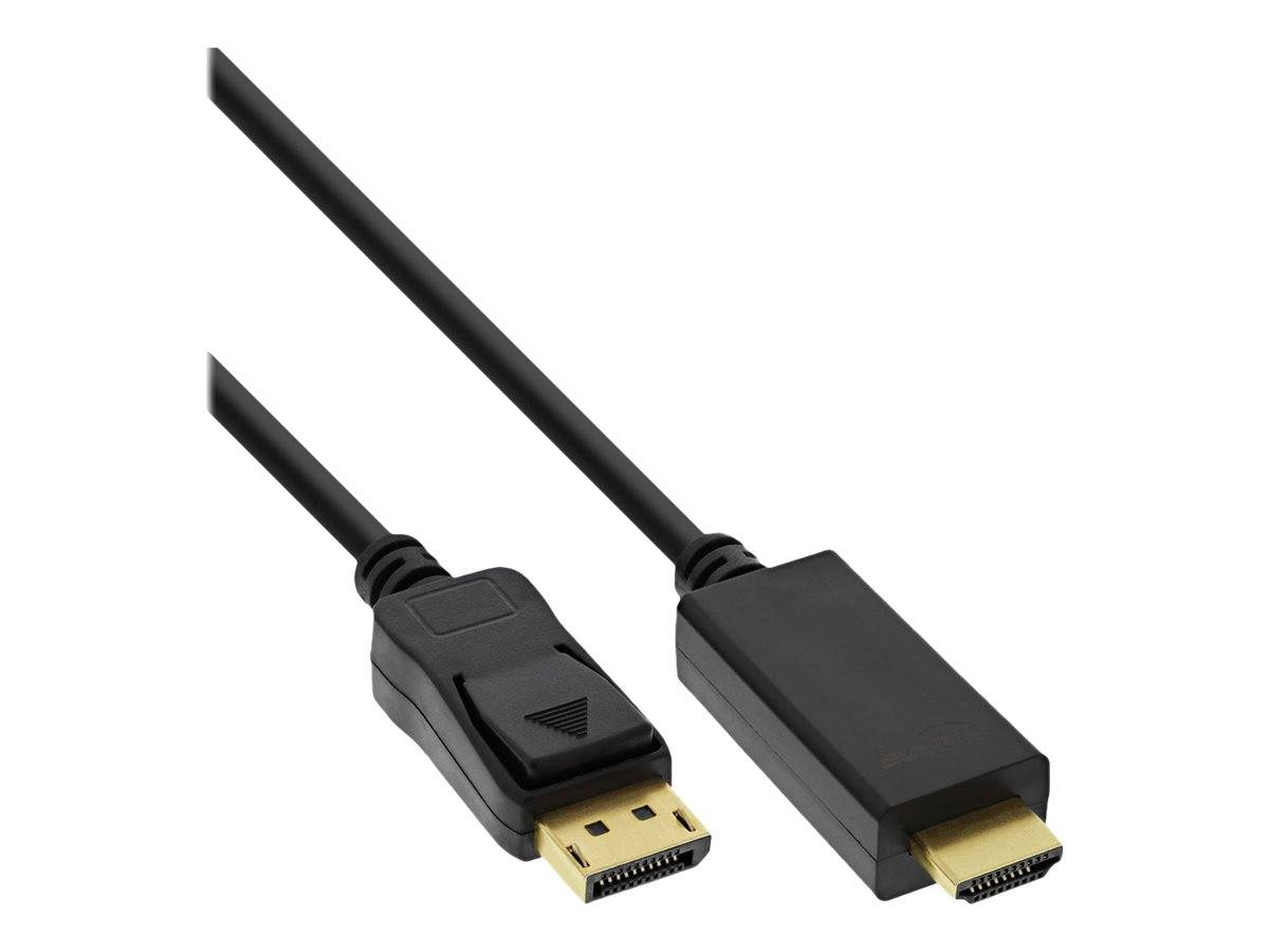 INLINE - DisplayPort zu HDMI Konverter Kabel - 4K/60Hz - schwarz - 1,5m