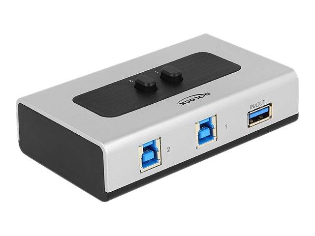 2-Port-USB-Umschalter mit zwei vorderen USB-Anschlüssen, 