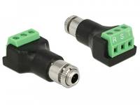 Delock - Audio-Adapter - 3-poliger Anschlussblock weiblich zu mini-phone stereo 3.5 mm weiblich