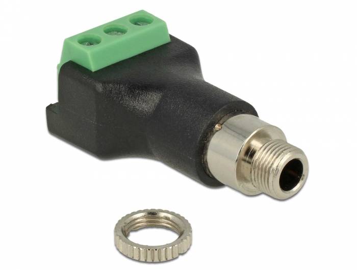 Delock - Audio-Adapter - 3-poliger Anschlussblock weiblich zu mini-phone stereo 3.5 mm weiblich
