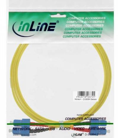 INLINE - LWL Duplex Kabel - SC/SC - 9/125µm - OS2 - 1m