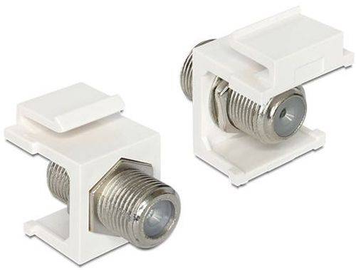 DeLOCK Keystone-Modul, F Bu. / F Bu., weiß