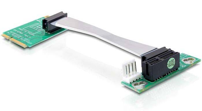 DeLOCK Riser card Mini PCI Express > PCI Express x1 left insertion