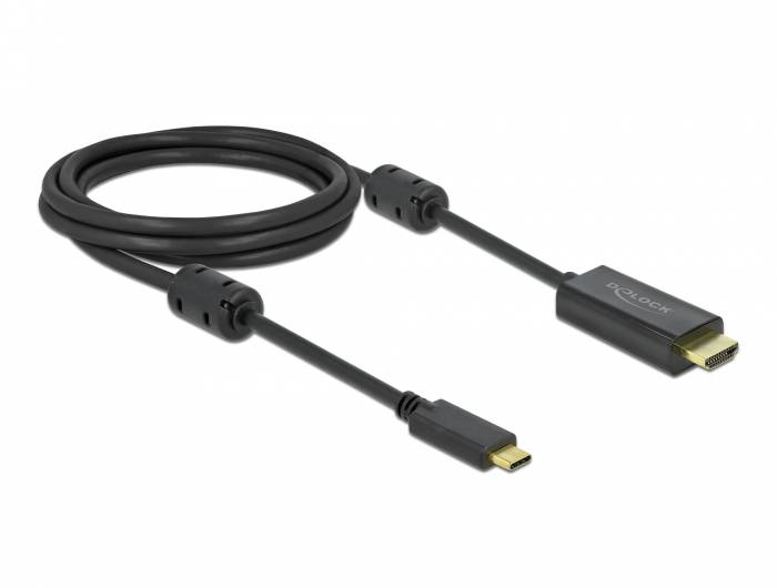 Delock - Video- / Audiokabel - 24 pin USB-C männlich zu HDMI männlich