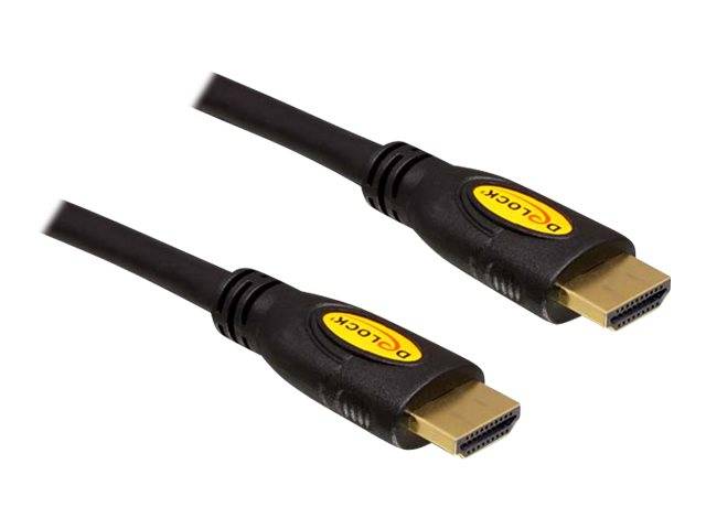 Zwei schwarze HDMI-Kabel mit vergoldeten Steckern auf weißem Hintergrund.