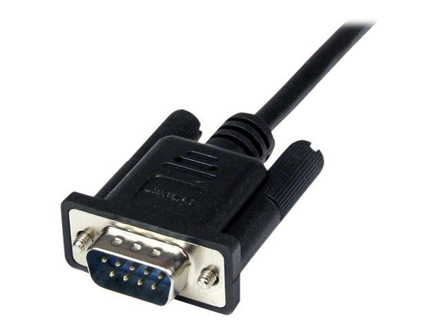 StarTech.com 2m Seriell DB9 RS-232 Nullmodemkabel - Schwarz - Stecker/Buchse - 9 Pin Null Modem Kabel - Nullmodemkabel -