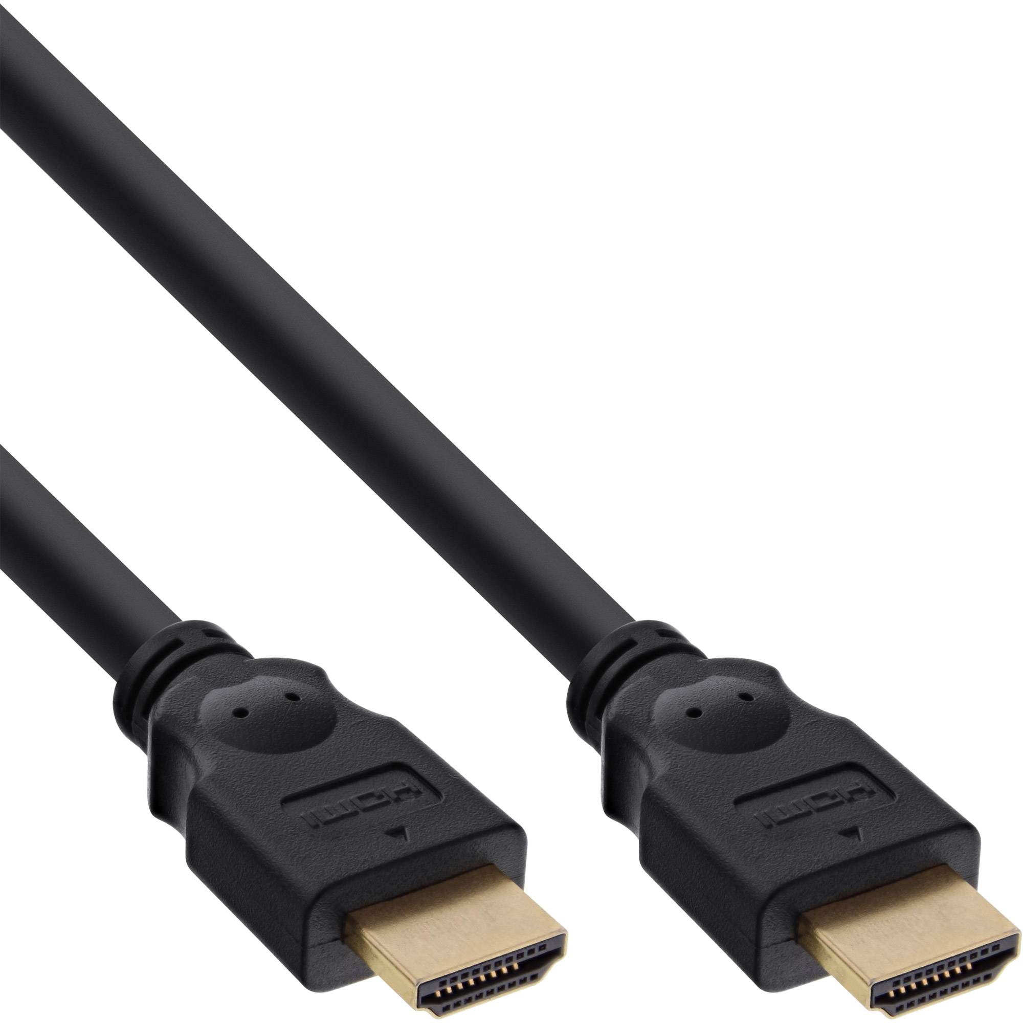 INLINE - HDMI Kabel - HDMI-High Speed - ST / ST - verg. Kontakte - schwarz - 1,5m