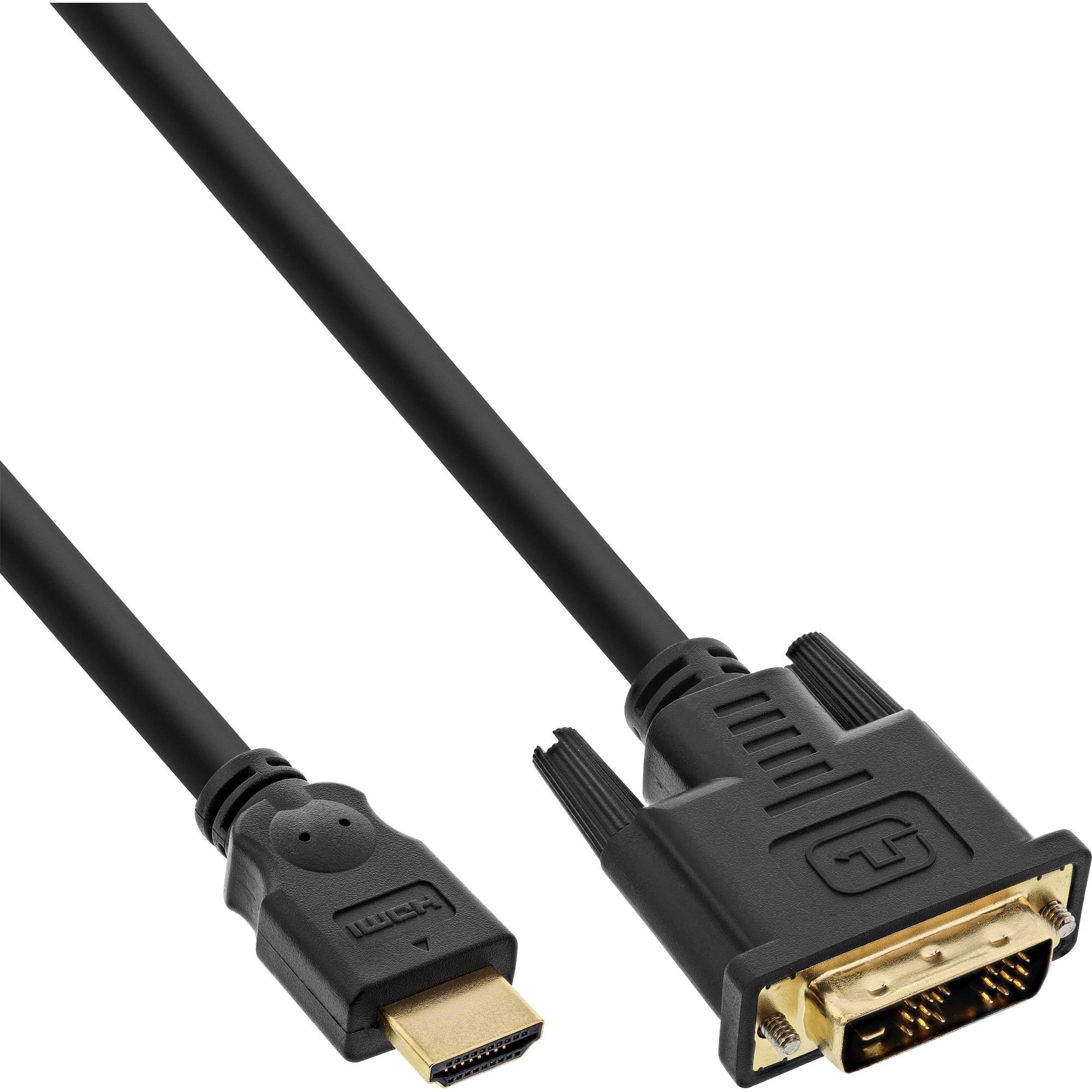 INLINE - HDMI-DVI Kabel - vergoldete Kontakte - HDMI ST auf DVI 18+1 ST - 10m