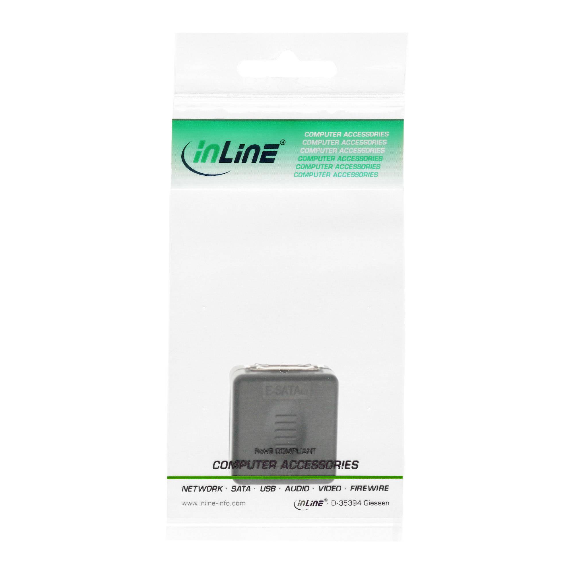 INLINE - eSATA auf SATA Adapter - eSATA Buchse an SATA Buchse