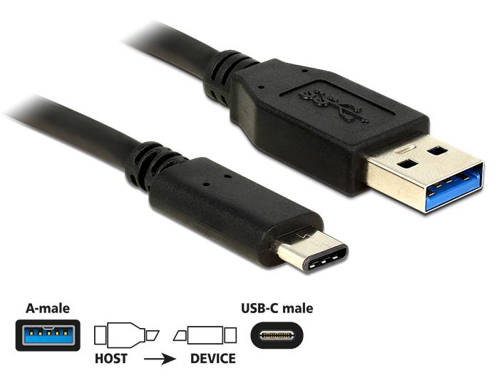 Delock - USB-Kabel - 24 pin USB-C (M) zu USB Typ A (M)