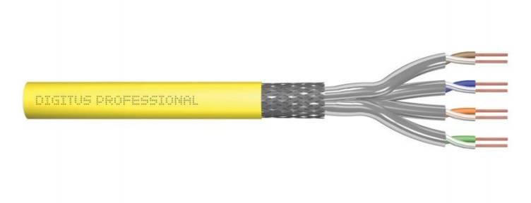 DIGITUS - Cat.7A S/FTP, Verlegekabel, 500 m, Simplex, Dca-s1a d1 a1