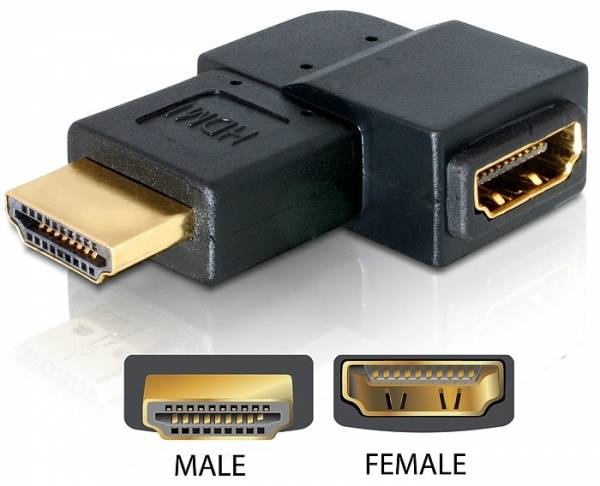 Delock - HDMI-Adapter - HDMI männlich bis HDMI weiblich