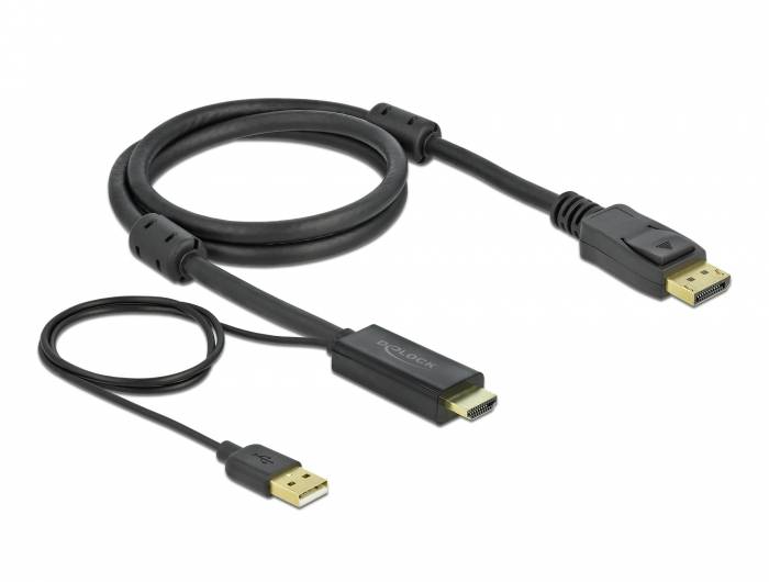 Delock - Video- / Audiokabel - HDMI, USB (nur Strom)