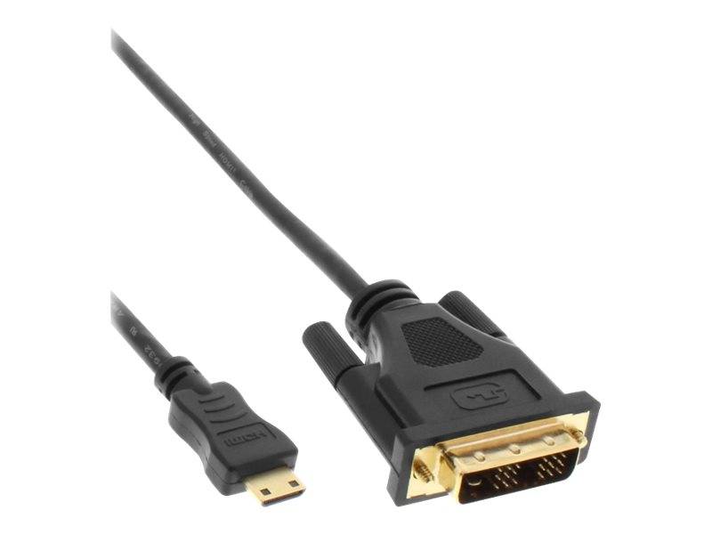 INLINE - Mini-HDMI zu DVI Kabel - HDMI Stecker C zu DVI 18+1 - 2m