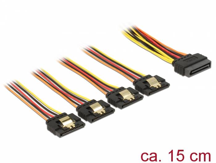 DeLOCK - Spannungsversorgungs-Verlängerungskabel - SATA-Stromstecker (M)